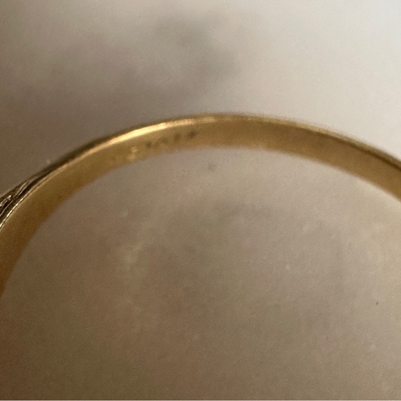 14k antique diamond ring size 3.5 - Picture 4 of 5